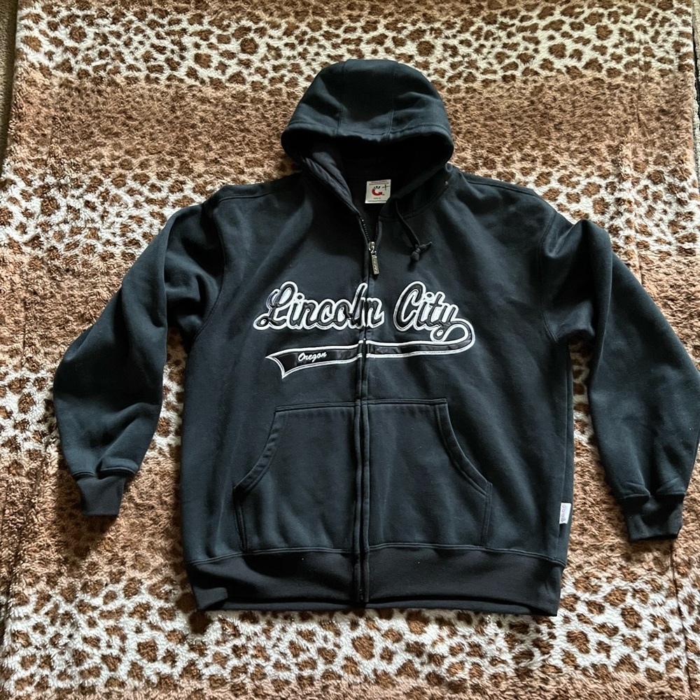 Black Lightweight Hooded Jacket with Zipper